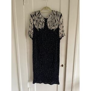 NWT Vintage Stenay Silk Sequin Dress Size L